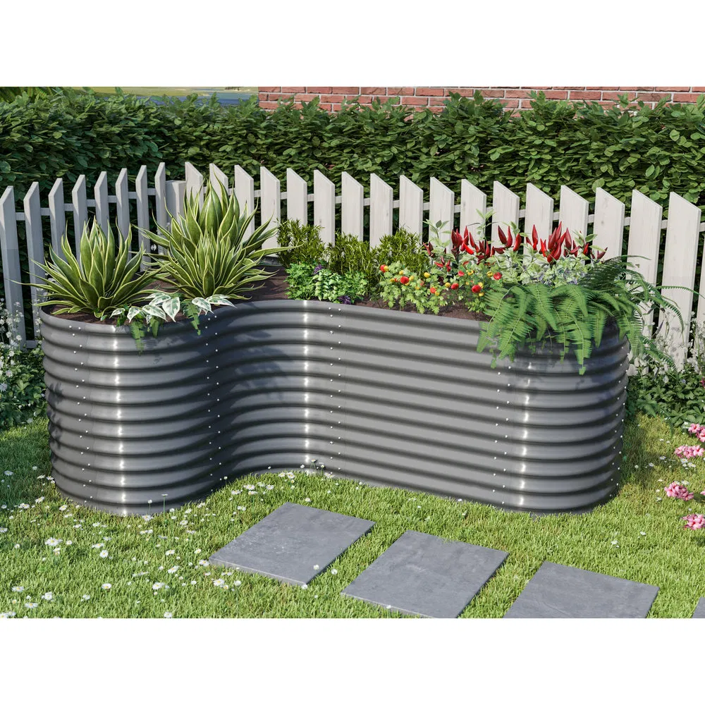 Bajo de Jardín Elevado Galvanizado Modular Personalizable a Prueba de Óxido para Parque Ecológico