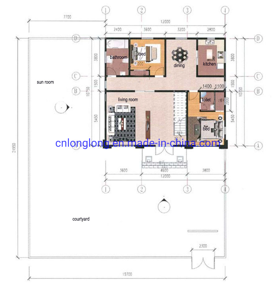 Casa Prefabricada Nuevo Modelo Villas Villa de Acero Ligero 3-15