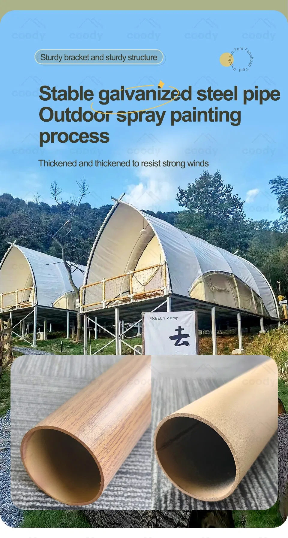 Camping Eco Modular Resorts Lujo Fanchuan Safari Navegación Coody Glamping Hotel Tienda