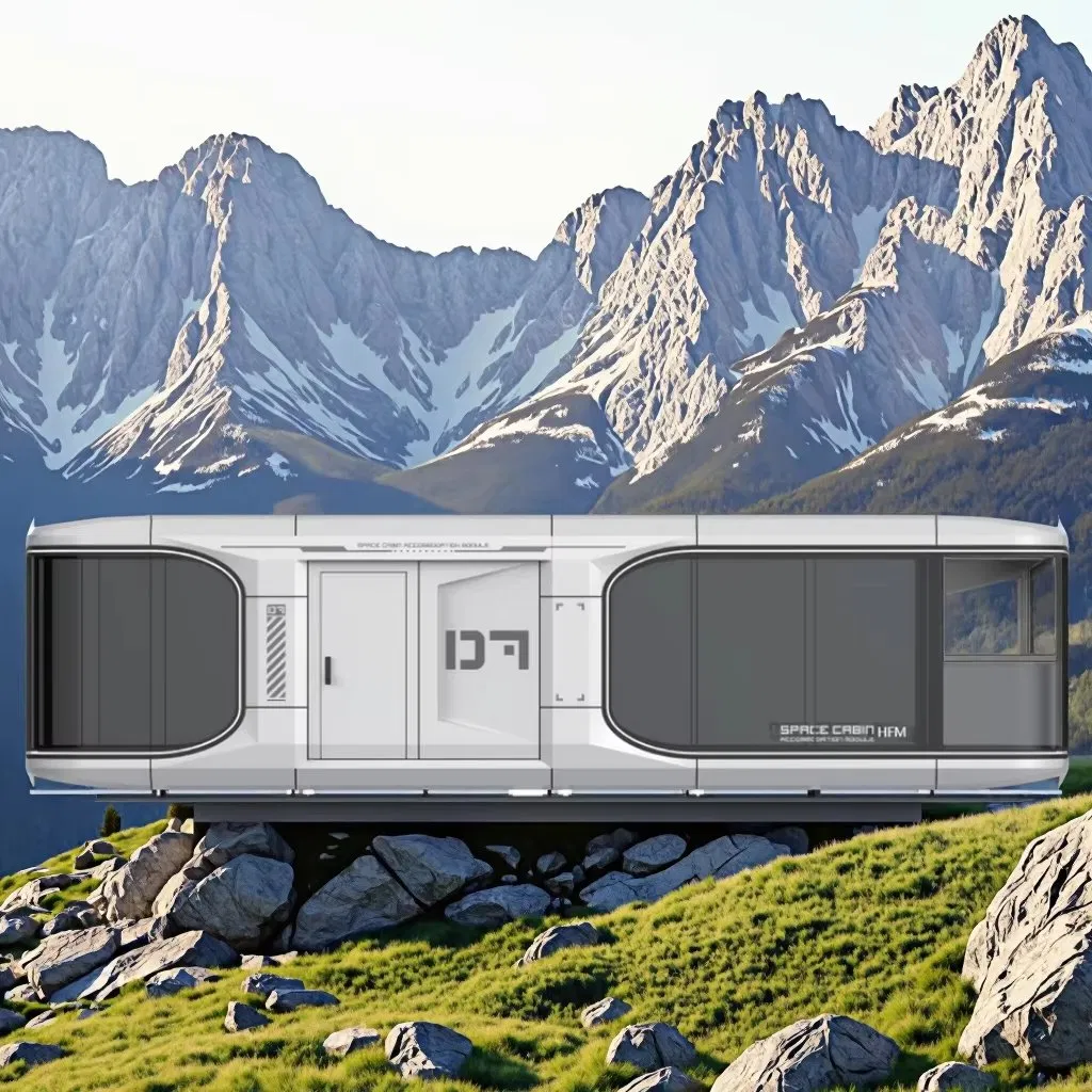 Casa cápsula modular prefabricada moderna con residencia lista para áreas escénicas ecológicas remotas