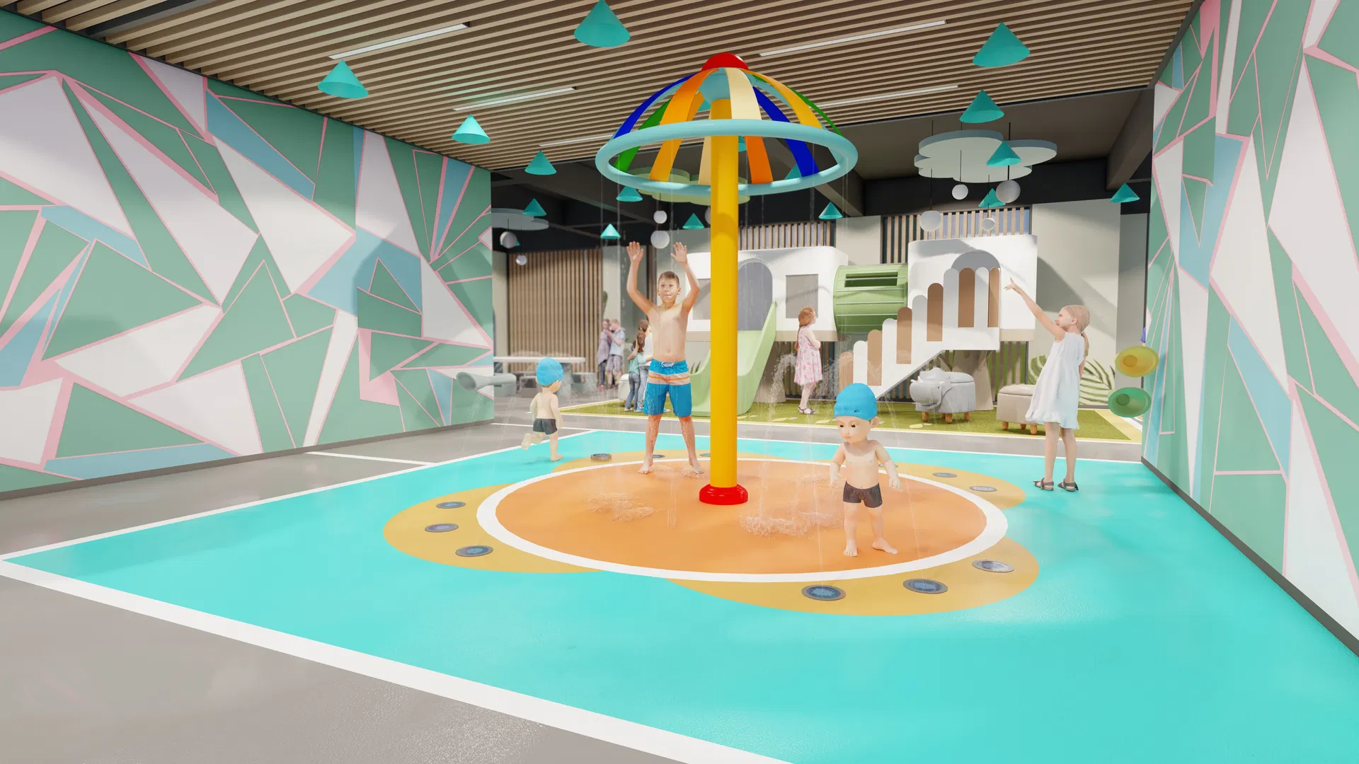 Serie de Carnaval 304ss Equipo de Juego de Agua Interactivo para el Patio Familiar y Resort
