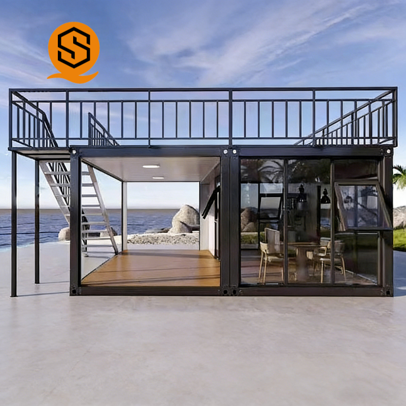 Casa Contemporánea 2-Story con Terraza en la Azotea - Grandes Ventanas de Cristal, Diseño Abierto, Perfecta para Uso Frente a la Playa o en un Resort