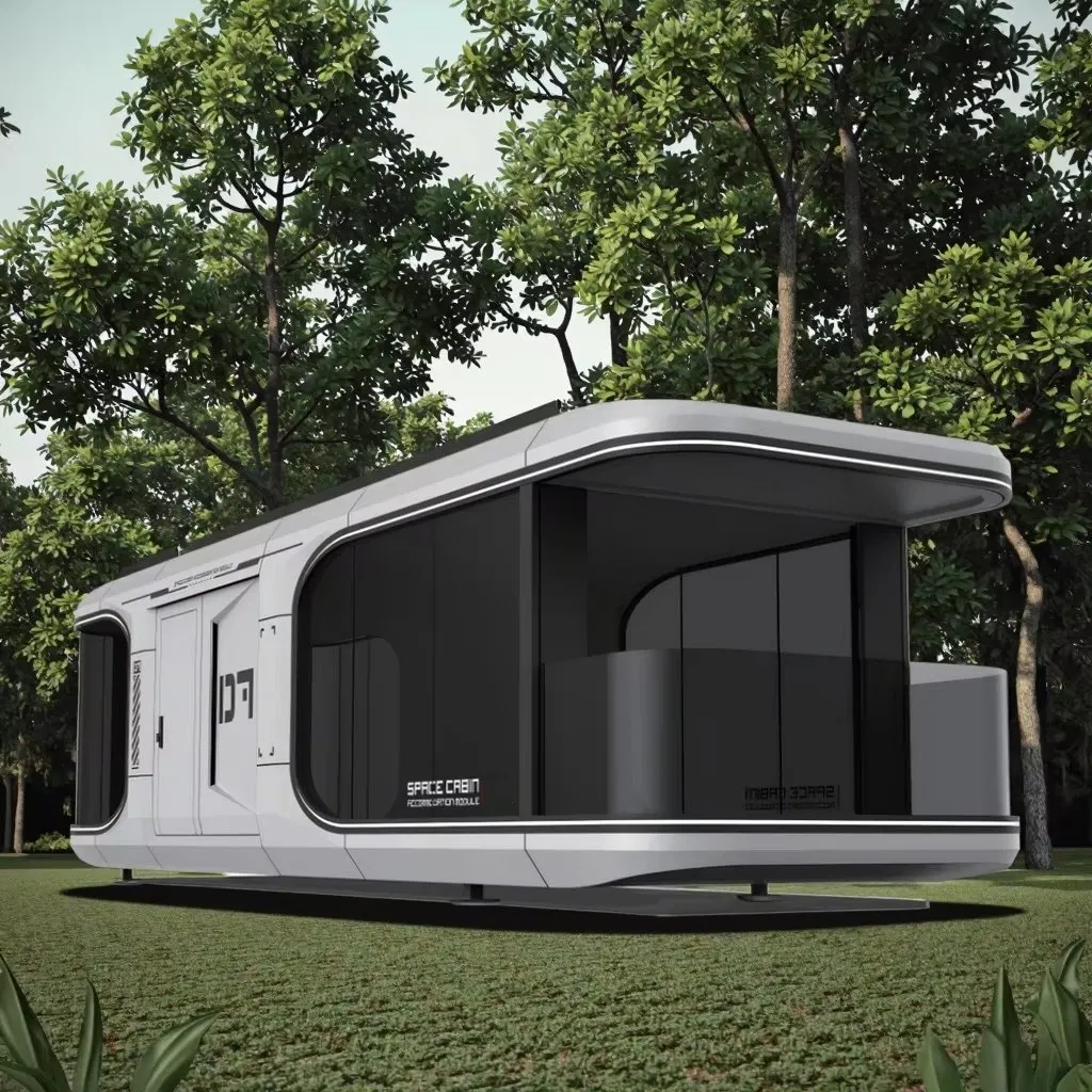 Casa Modular Prefabricada Casa Cápsula de Acero Inteligente Espacio Pequeño Casa Cápsula para Hotel Villa Estructura de Acero