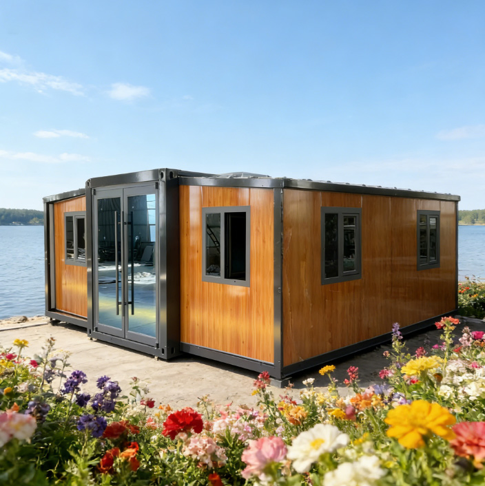 Casa modular diminuta expandible aislada lista para contenedor para resort de montaña, hotel, cabaña