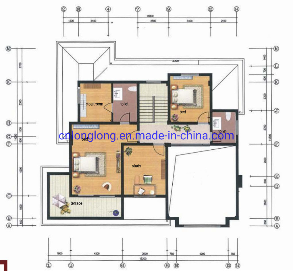 Casa Prefabricada de Acero Vivienda de Acero Ligero Villa de Acero Ligero 2-31