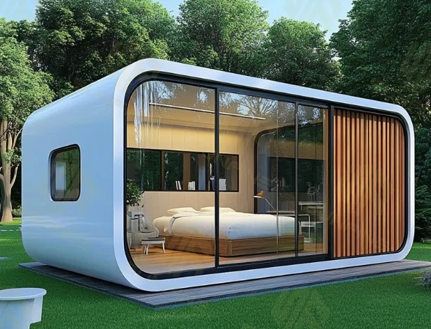 Cabaña de manzana oficina modular prefabricada para 2 residentes