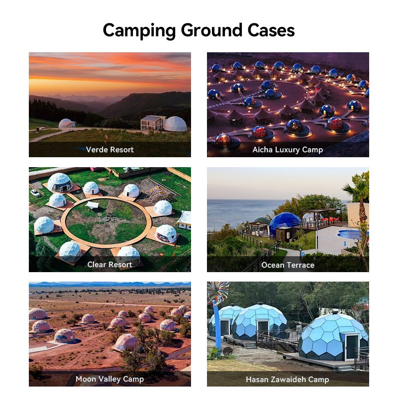 Tienda de hotel esférica personalizada, casa de domo geodésico, transparente, al aire libre, de policarbonato, glamping, vidrio, modular, iglú, domo burbuja
