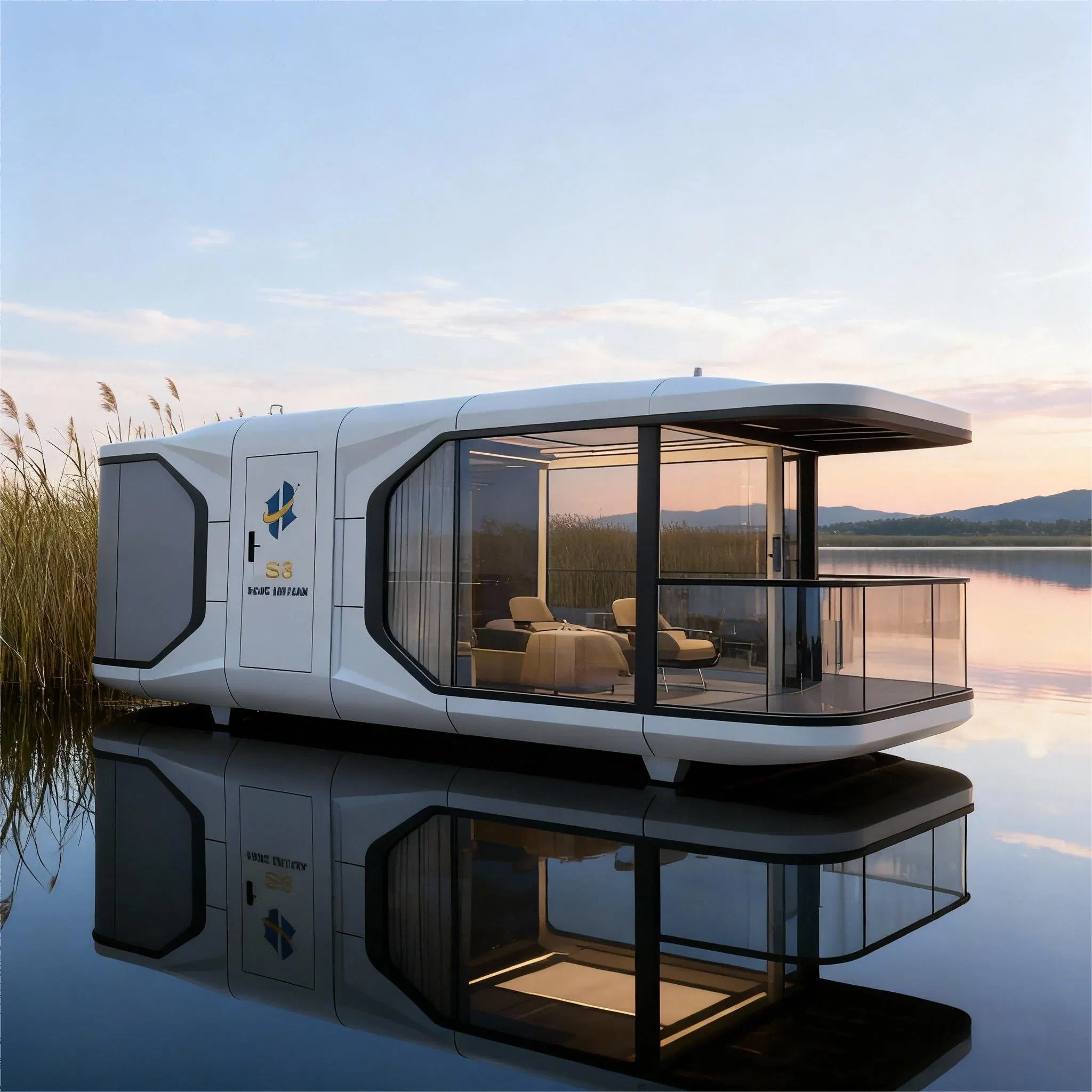 Casa Cápsula de PVC Expandible Sostenible - Diseño Modular Eficiente en Energía para Alivio