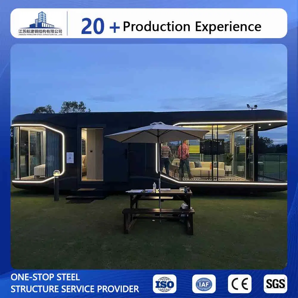 Casa cápsula prefabricada transportable ligera, cabaña modular portátil, pod turístico al aire libre