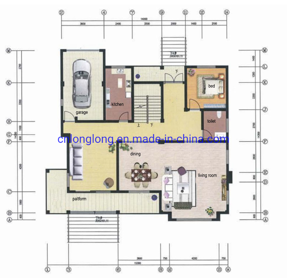 Casa Prefabricada de Acero Vivienda de Acero Ligero Villa de Acero Ligero 2-31