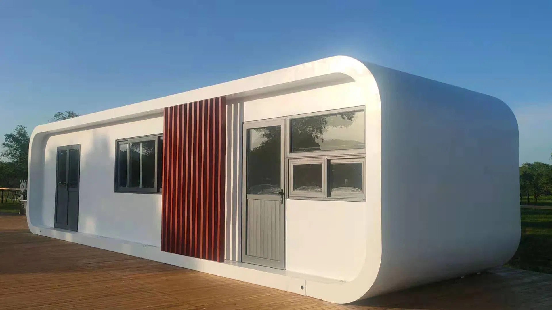 Casa Modular Apple Cabin Prefabricada Pequeña Casa fuera de la Red Hotel Cabin Apple para Atracciones Turísticas en Montañas Remotas