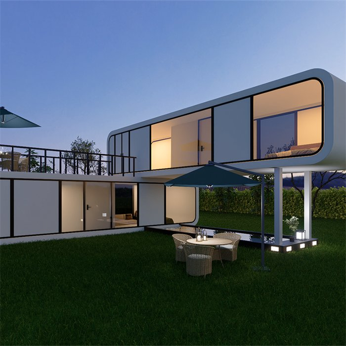Casa cápsula ecológica modular de acero de lujo y amigable con el medio ambiente