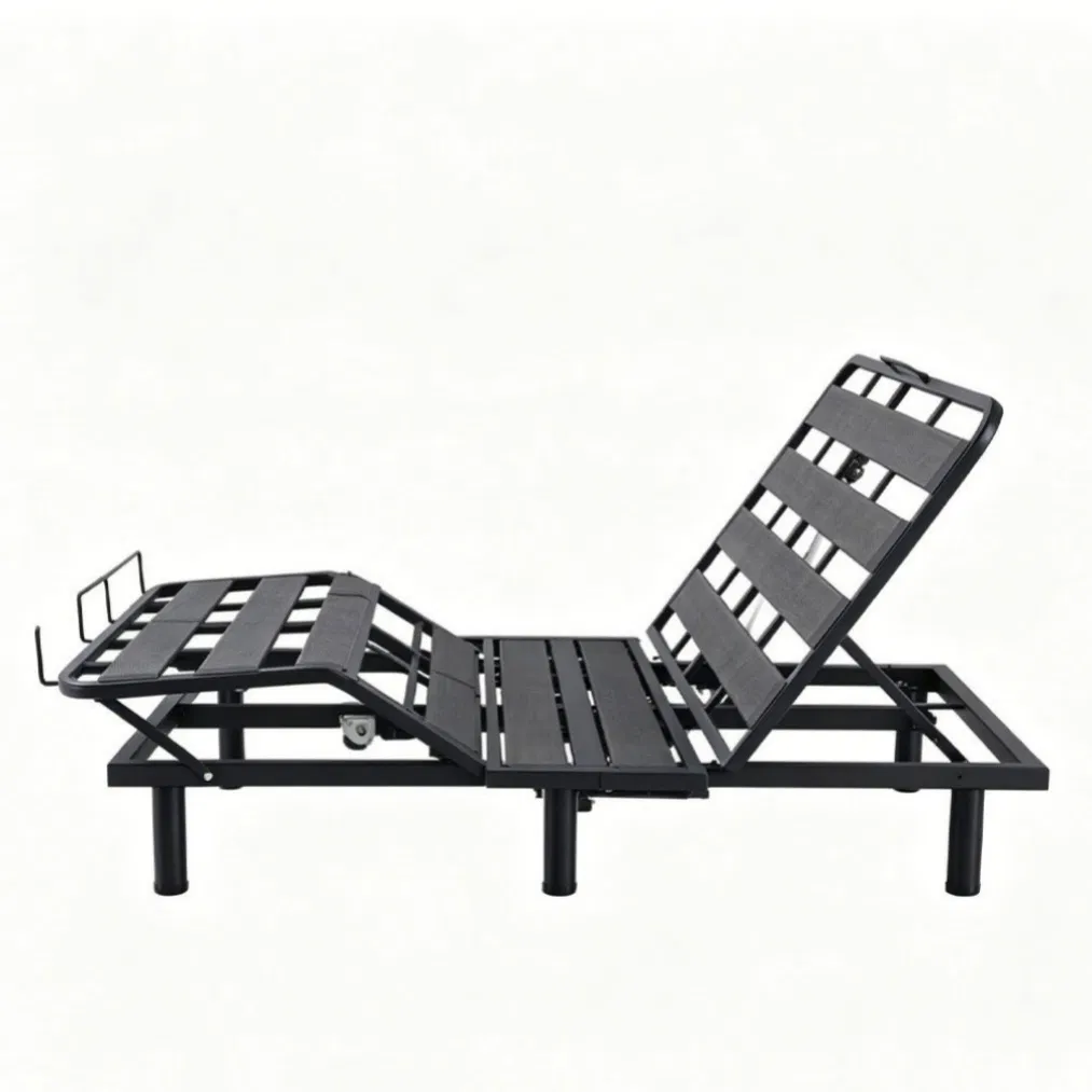 Base de cama ajustable plegable con protección de columna libre de ruido y anti-vibración