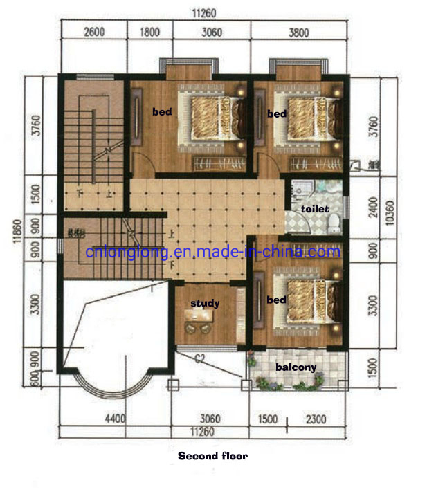 Casa de Estructura de Acero Ligero Prefabricada Villa de Acero Ligero 5-1