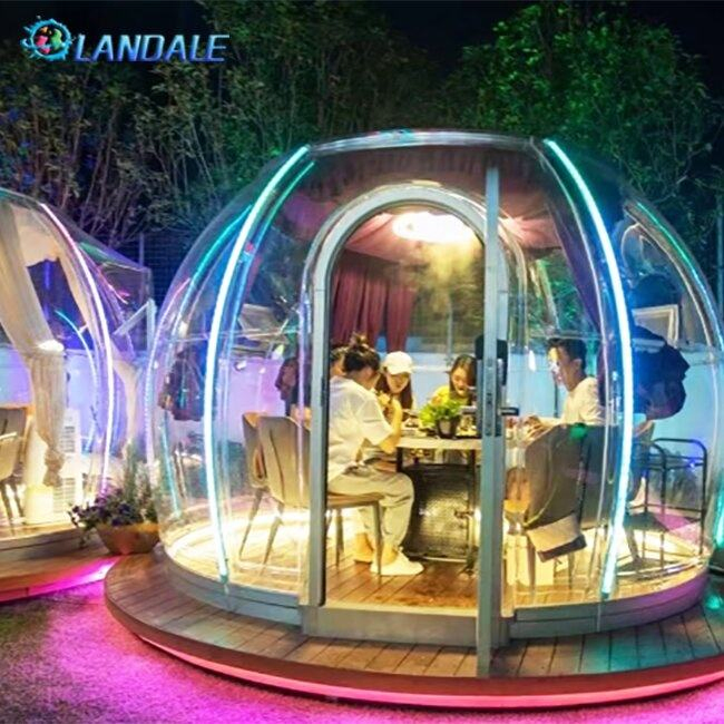 Casa de vacaciones domo transparente de policarbonato de diseño nuevo y en venta