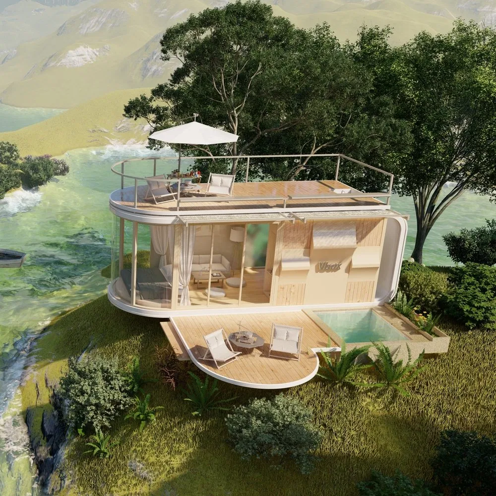 Fabricantes de Casas Modulares de Lujo Modernas Z2s Casa Prefabricada de Contenedor para Casas de Vacaciones en la Isla