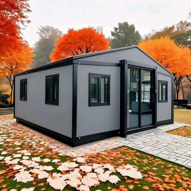 Casa modular plegable resistente a la intemperie y robusta para cabañas remotas en la montaña
