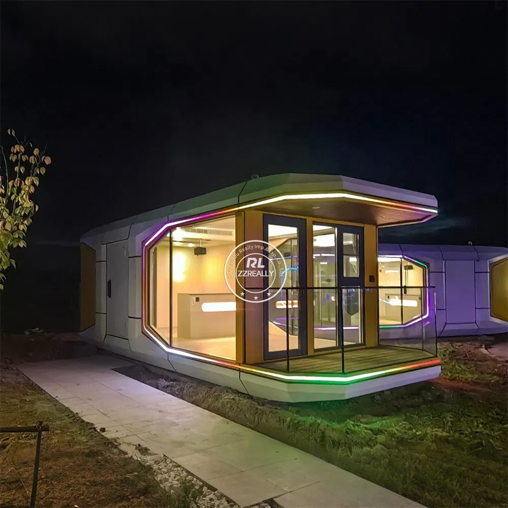 Casa Modular Prefabricada Cápsula Exterior Cabaña Cápsula Portátil Casa Pequeña Interior Ergonómico para Parque Turístico
