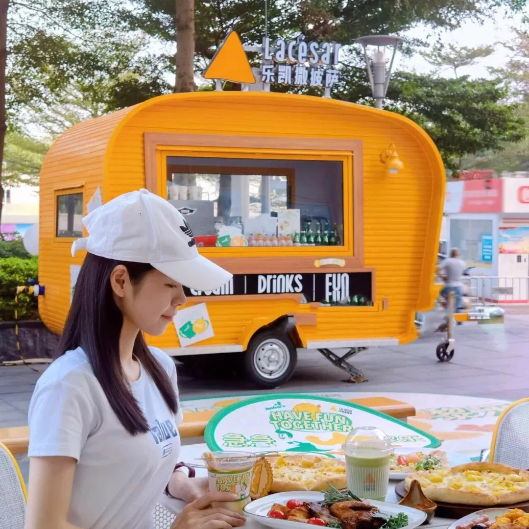 Carro de cocina móvil multifuncional, remolque de concesiones en venta
