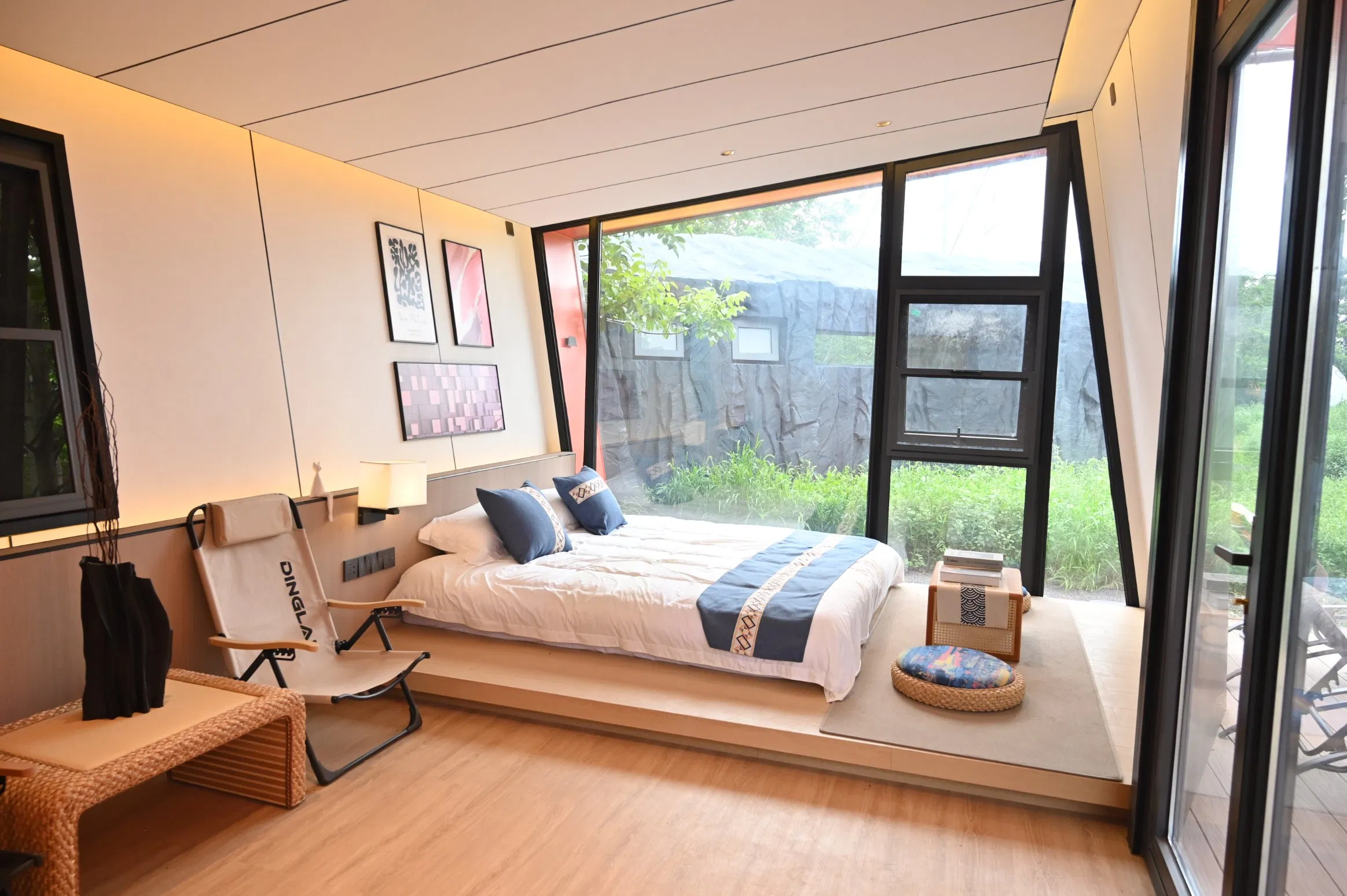 Sitio de glamping, resort de alta gama, casa modular de acero de ensamblaje rápido, cabaña de manzana