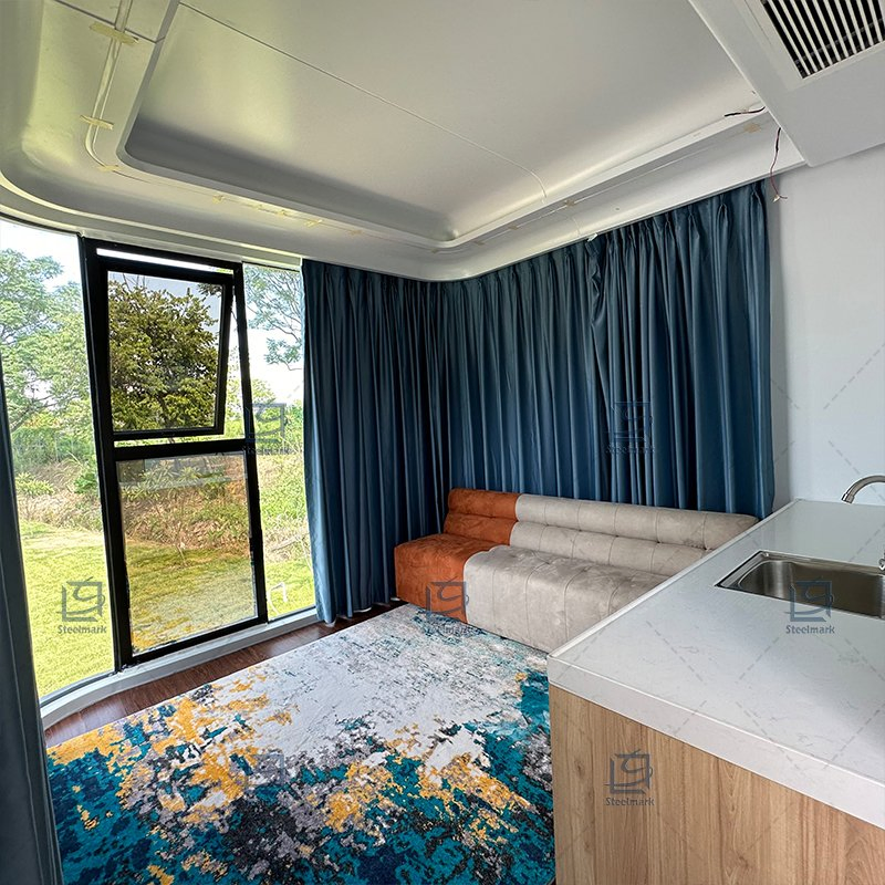 Vivienda prefabricada directa de fábrica, estructura móvil de hotel modular de acero y aluminio, vivienda ecológica en cápsula