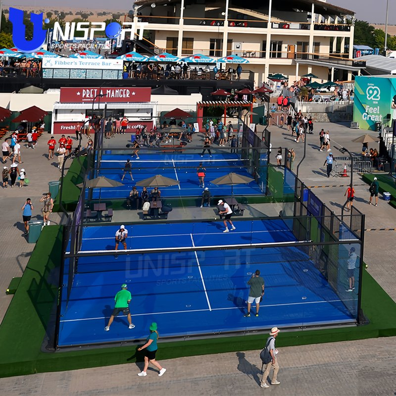 Unipadel Affordable Panoramic Padel Court Complete Turf for SPA Resort Sports Facilities