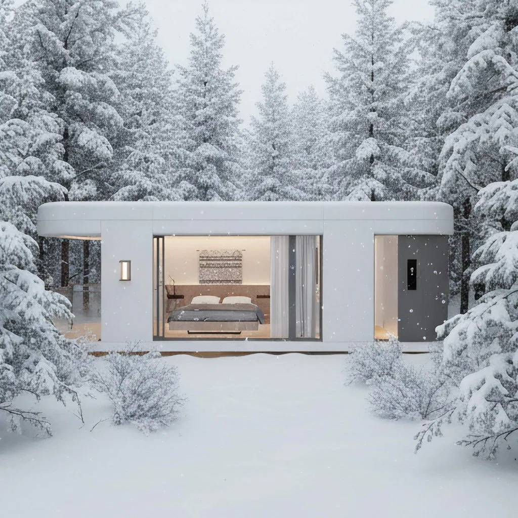 Casa móvil inteligente modular prefabricada sostenible convertible con aislamiento térmico robusto