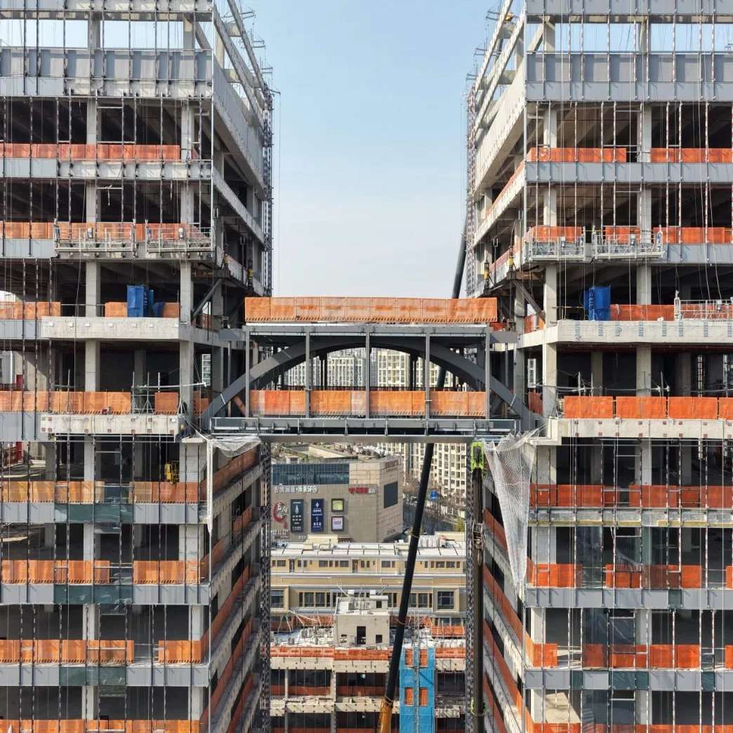 Material de construcción moderno y modular de gran luz para el corredor de acero pesado de enlace al por mayor para 3D parque industrial ecológico