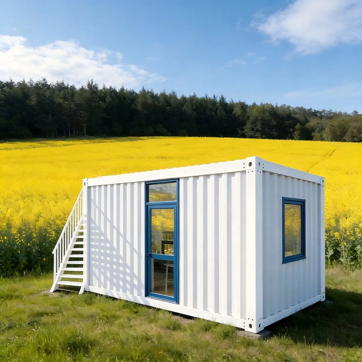 Casa Glamping Modular Prefabricada de Ahorro Energético Color Personalizado 20FT Contenedor Plano para Atracción Turística Global