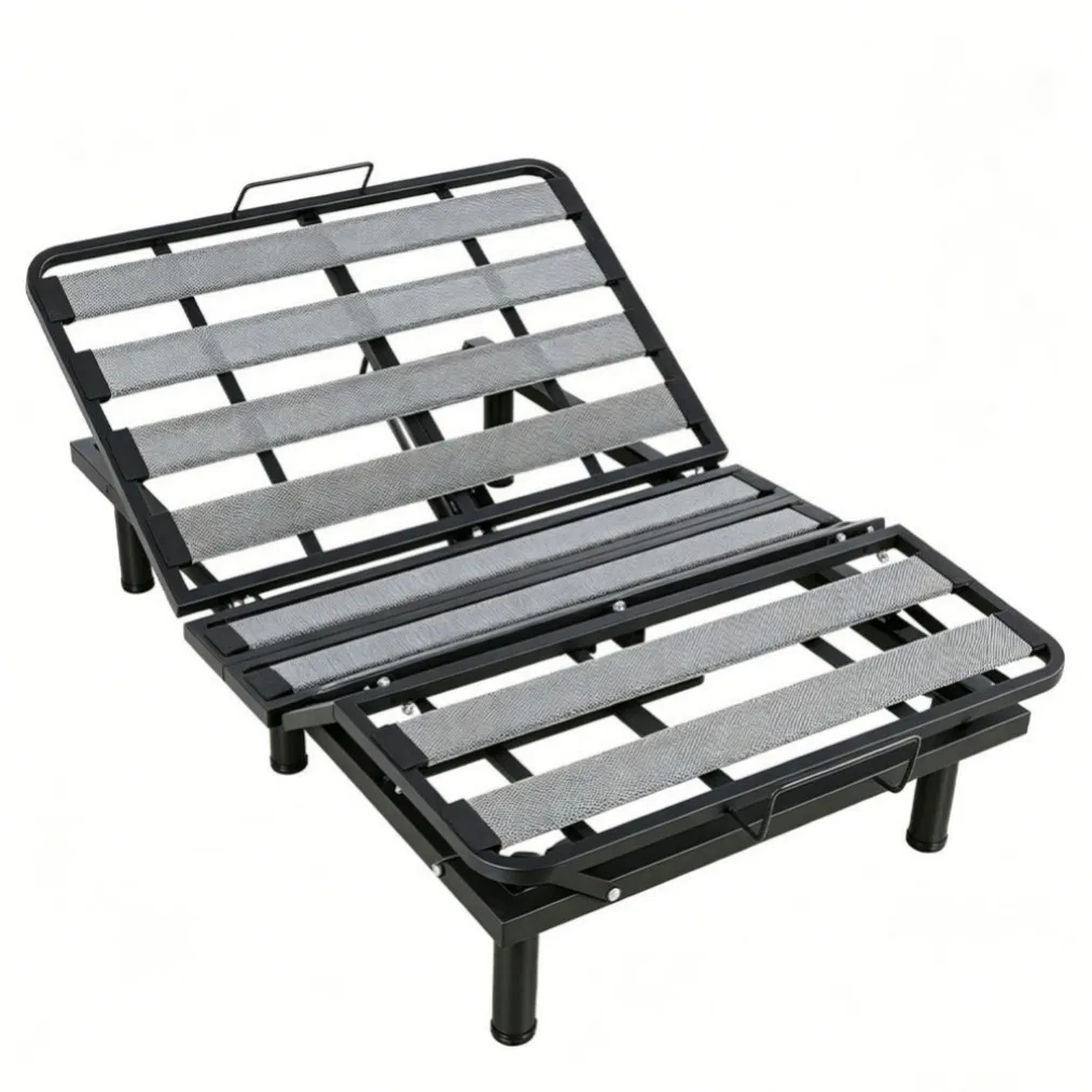 Base de cama ajustable plegable con protección de columna libre de ruido y anti-vibración