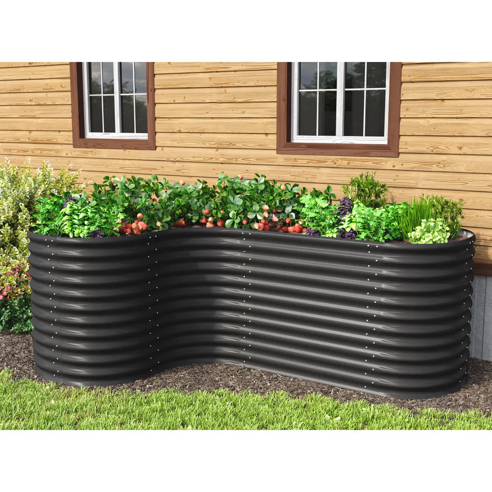Bajo de Jardín Elevado Galvanizado Modular Personalizable a Prueba de Óxido para Parque Ecológico