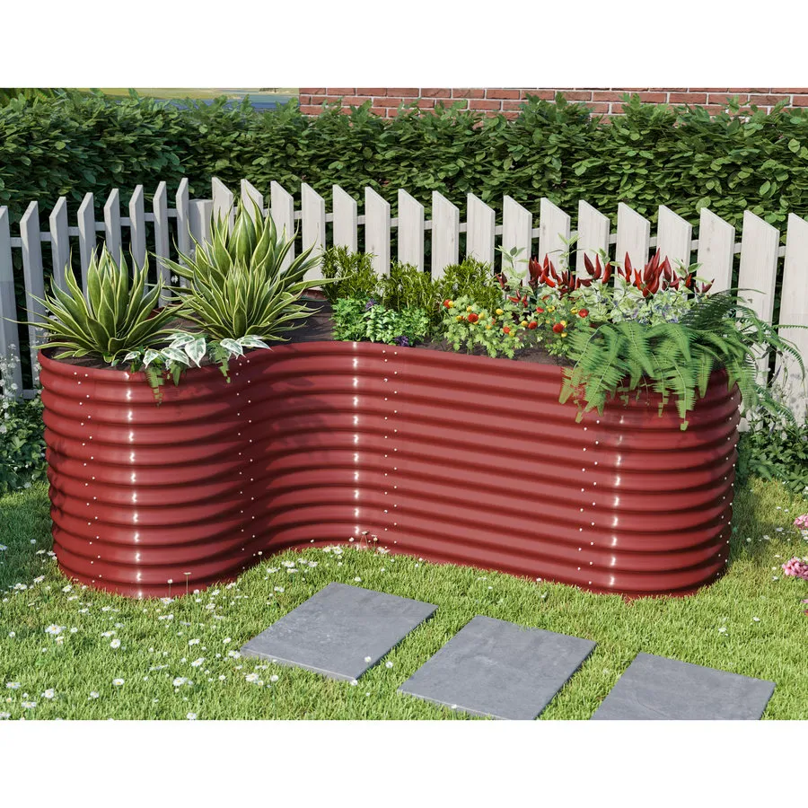 Bajo de Jardín Elevado Galvanizado Modular Personalizable a Prueba de Óxido para Parque Ecológico