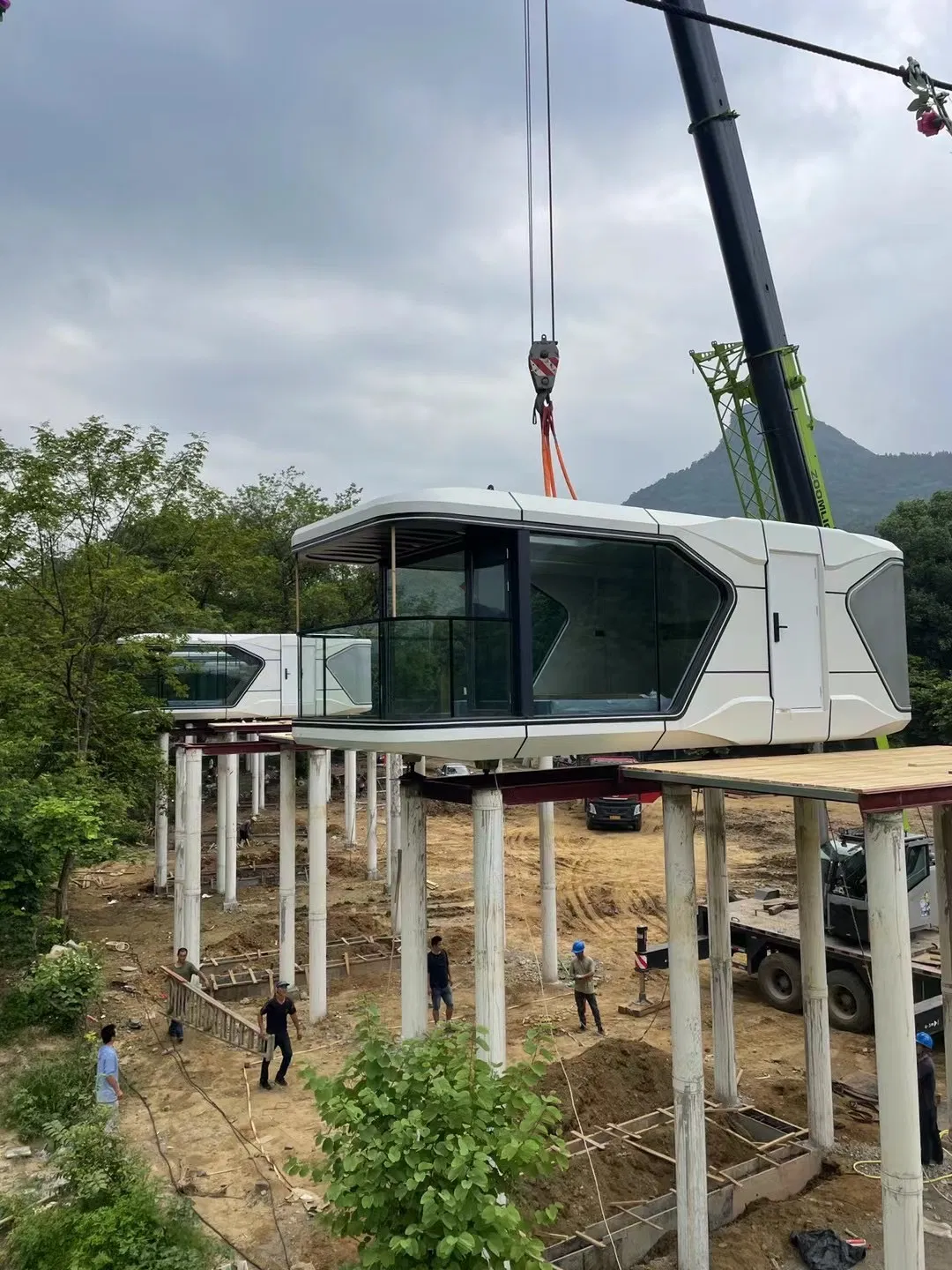 Casas cápsula prefabricadas de diseño popular para uso en hoteles y vacaciones