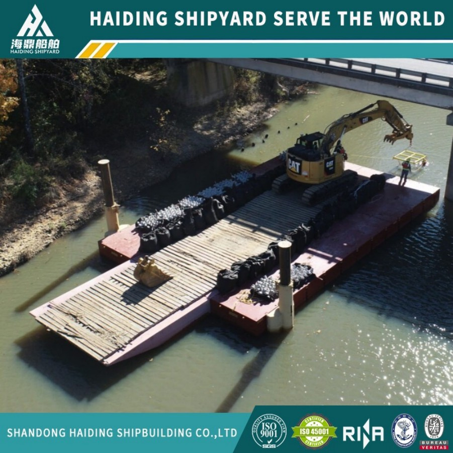 12m Estructura Flotante Impermeable Combinada para Proyectos de Restauración Ecológica de Sedimentos Costeiros, Balsa Modular Marina