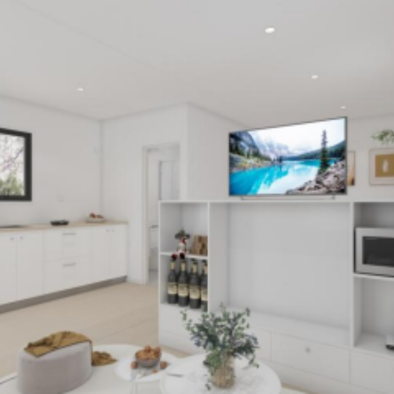 Casa Contenedor de Envío de Alta Gama 40FT Prefabricada Modular de Acero Prefab con Dos Habitaciones para Villa o Resort