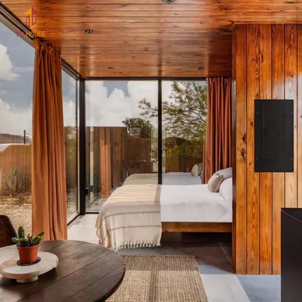 Casa Espejo de Lujo Diseño Nórdico Premium Cabaña Prefabricada Módulo de Glamping Casa Pequeña