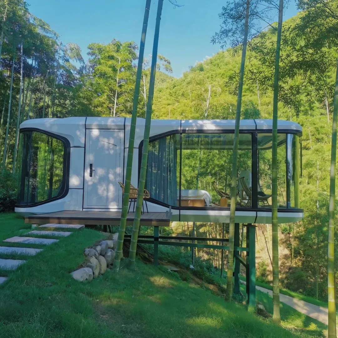 Cápsula Espacial Inteligente Villa Casa Modular Prefabricada para Resort de Montaña Glamping