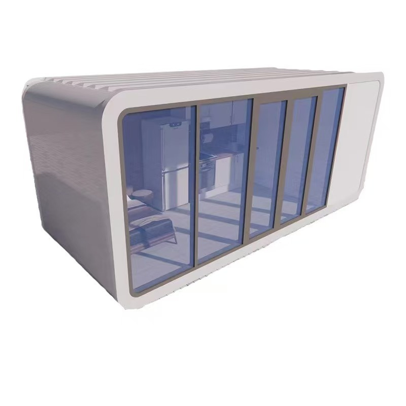 Cabaña de lujo ecológica de manzana, cabaña ecológica modular de acero