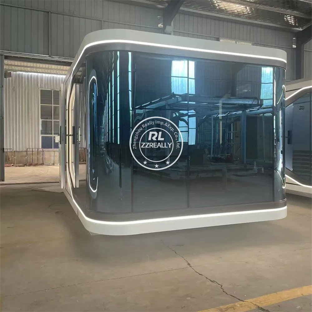 Casa cápsula modular prefabricada de lujo, casa cápsula inteligente de lujo, casa cápsula ecológica de lujo para resort de glamping