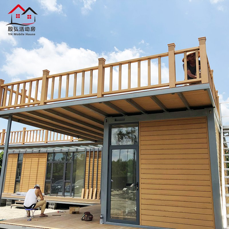 Tienda de conveniencia modular Yinhong frente a la playa para contenedores rápidos en resorts de verano