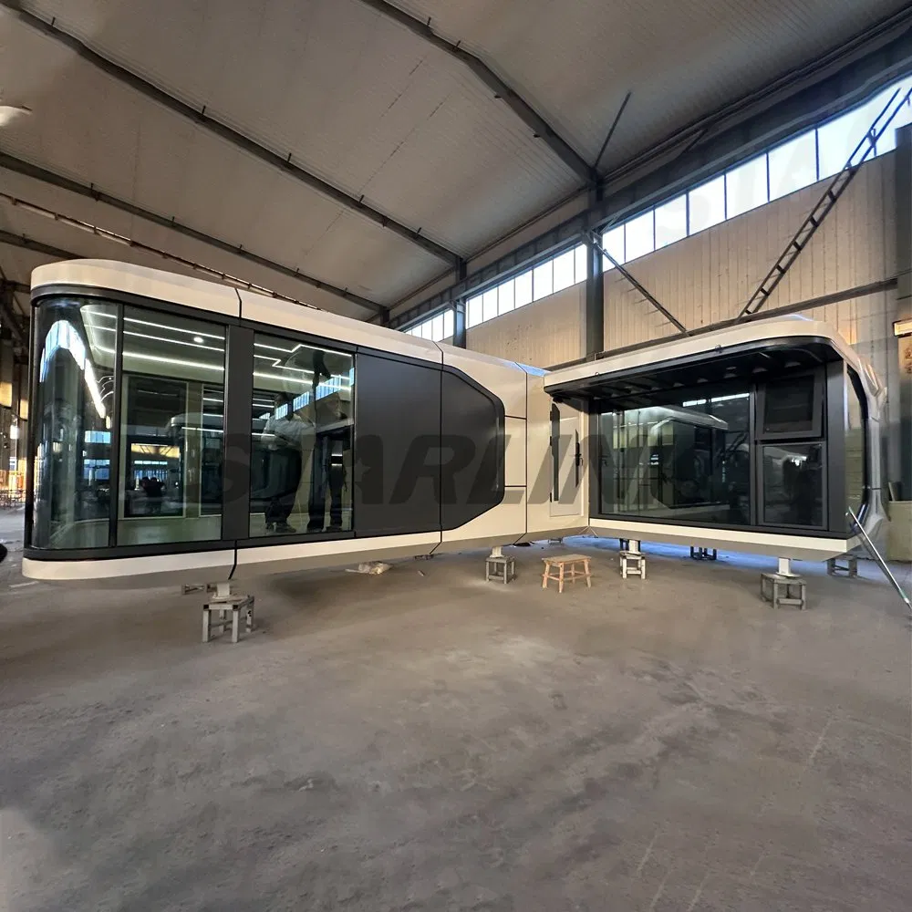 Diseño de fabricantes de casas diminutas modulares prefabricadas portátiles, hogar móvil fácil de contenedor para casas de vacaciones en la isla