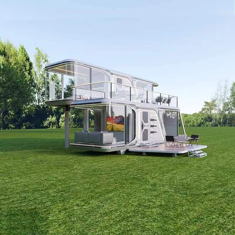 Casa modular portátil de lujo moderno para hotel, hotel prefabricado, cápsula de contenedor, habitación cápsula espacial