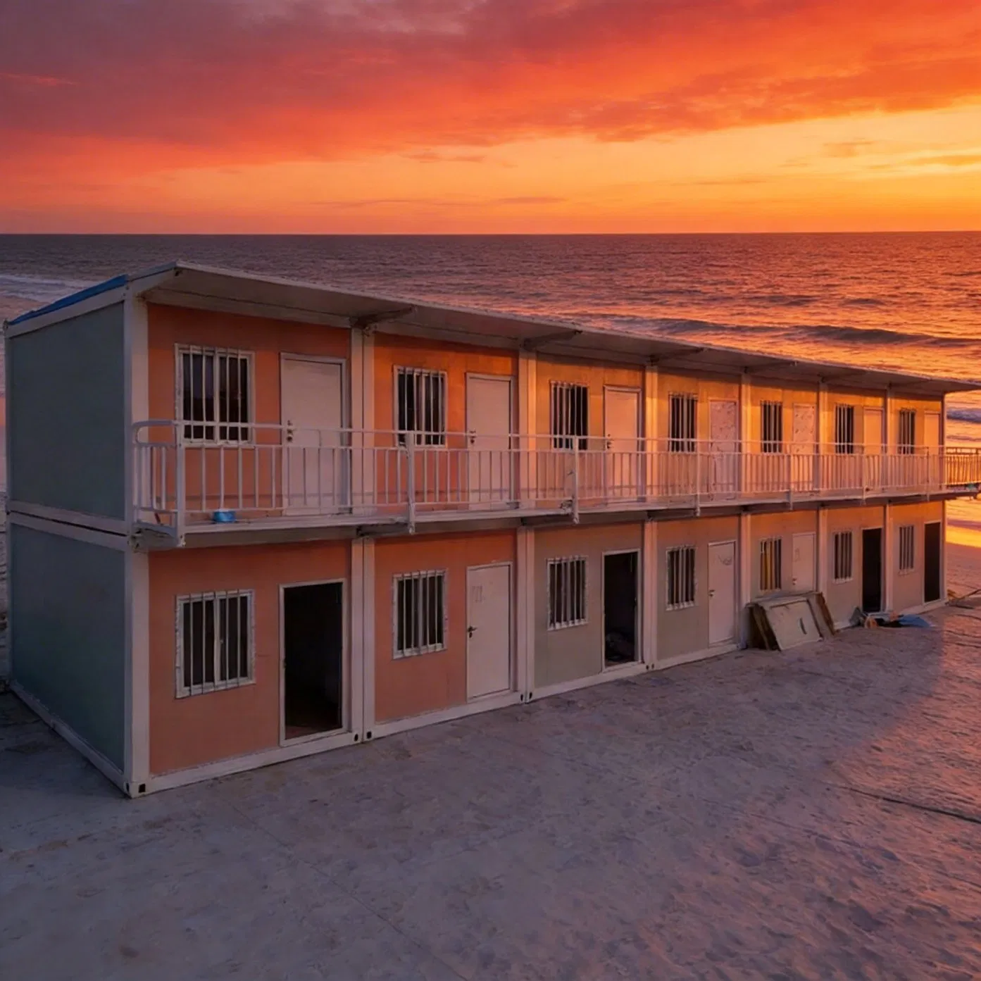 Casa Glamping Modular Prefabricada de Ahorro Energético Color Personalizado 20FT Contenedor Plano para Atracción Turística Global