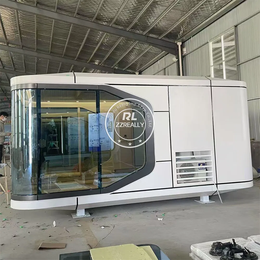 Casa cápsula modular prefabricada de lujo, casa cápsula inteligente de lujo, casa cápsula ecológica de lujo para resort de glamping