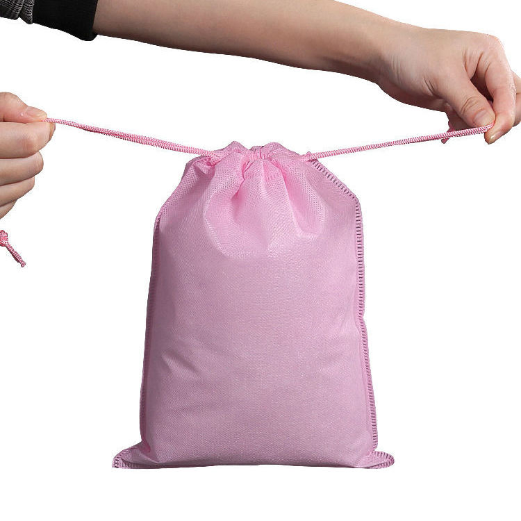 Wholesale Cheap Cotton Canvas Tote Bag Shoe Satin Drawstring Bag Custom Logo