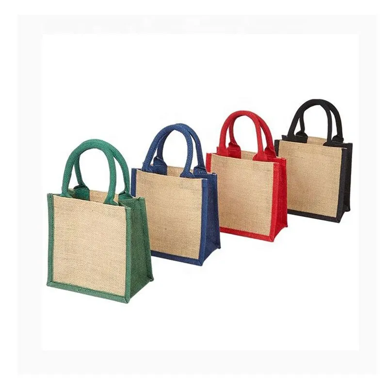 Custom Printed Burlap Colorful Bags