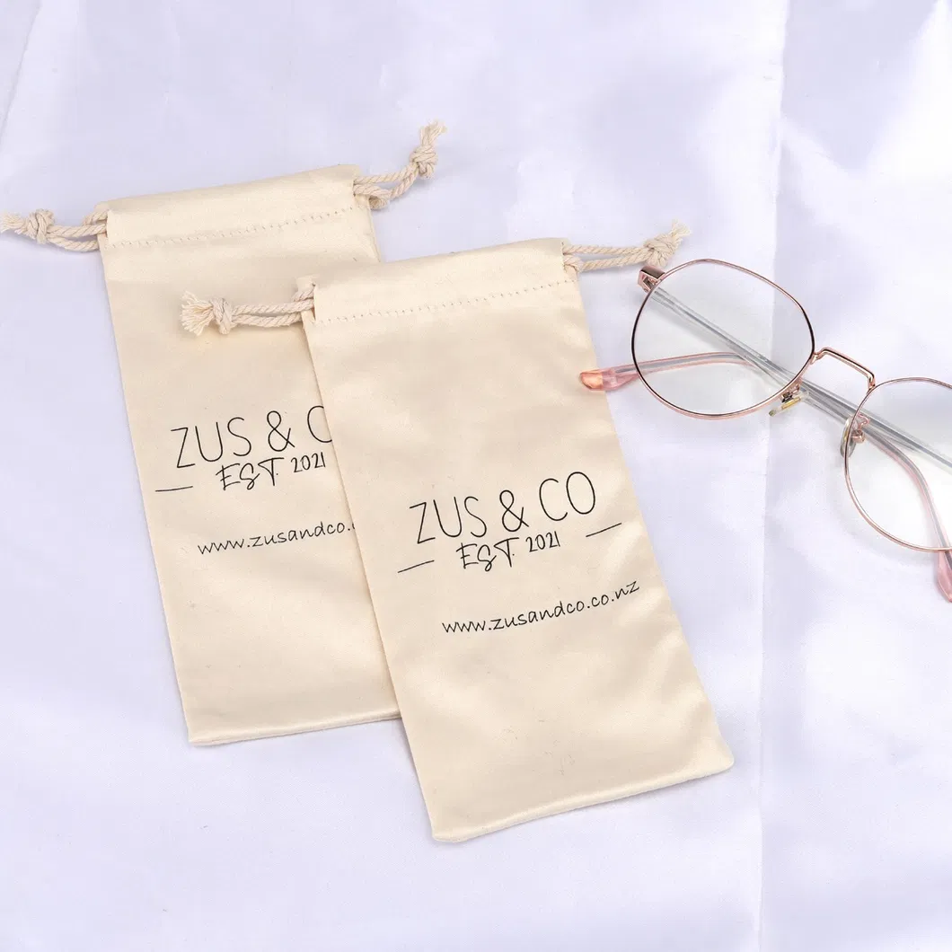 Custom Hot Stamping Suede Pouch Jewelry Perfume Cosmetic Packaging Drawstring Microfiber Bag