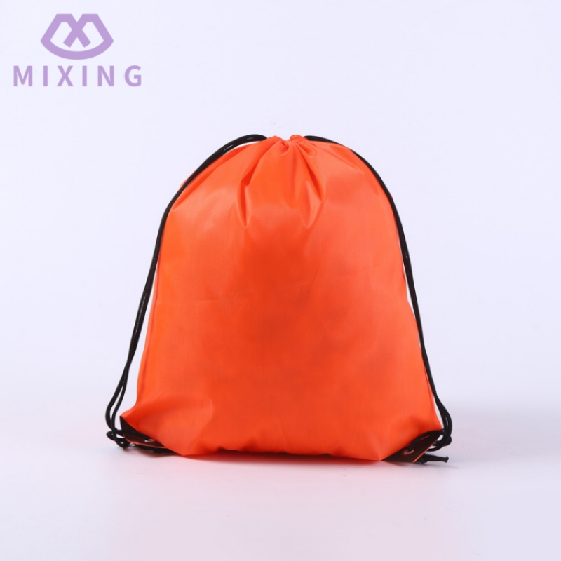 Wholesale 210d Sports Waterproof Polyester Nylon Drawstring Backpack Promotional for Kids