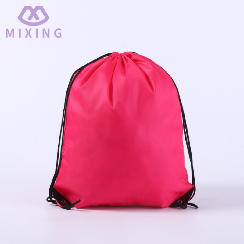 Wholesale 210d Sports Waterproof Polyester Nylon Drawstring Backpack Promotional for Kids