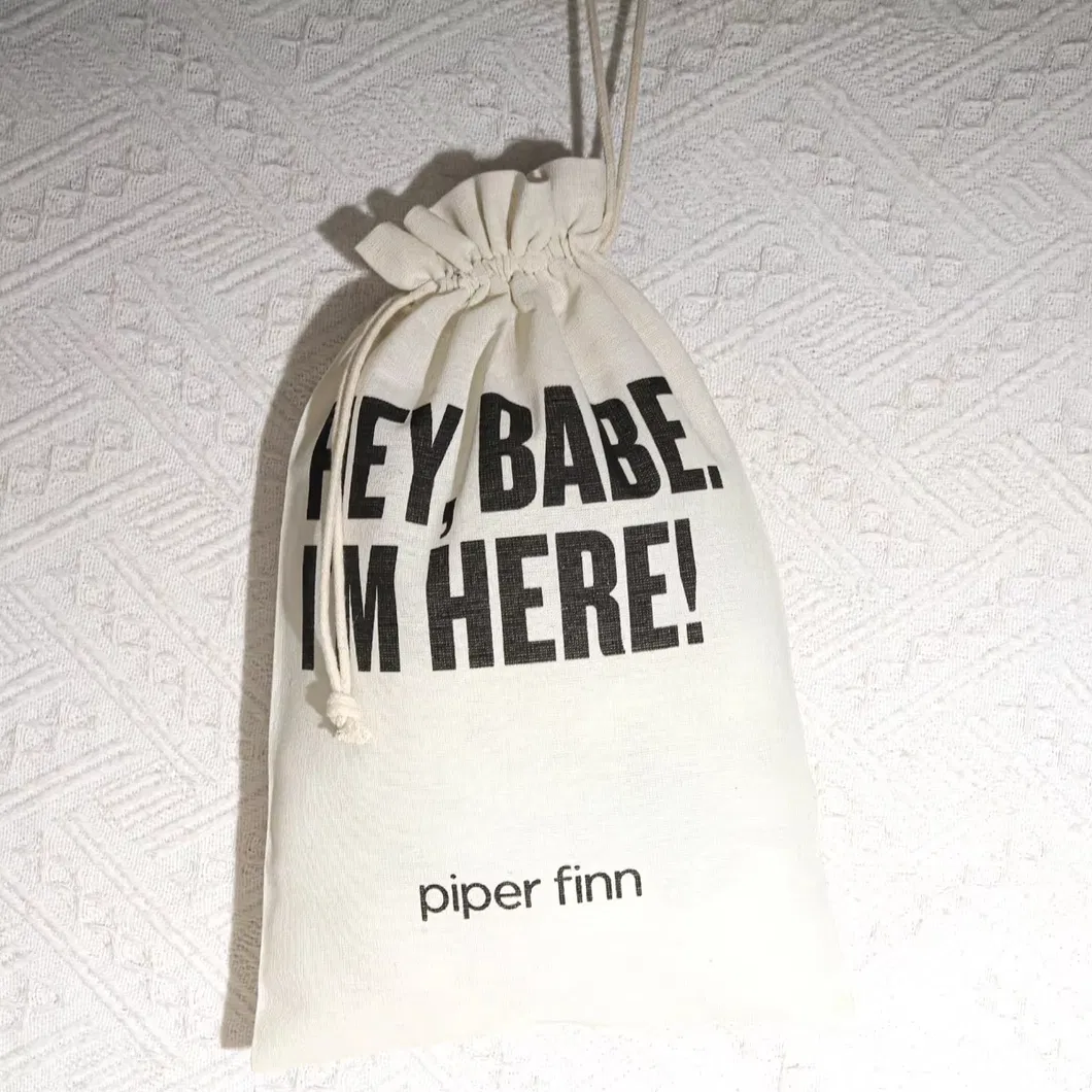 Natural Eco Friendly Cotton Linen Drawstring Bags Small Items Organizer for Travel and Gift with Free Design